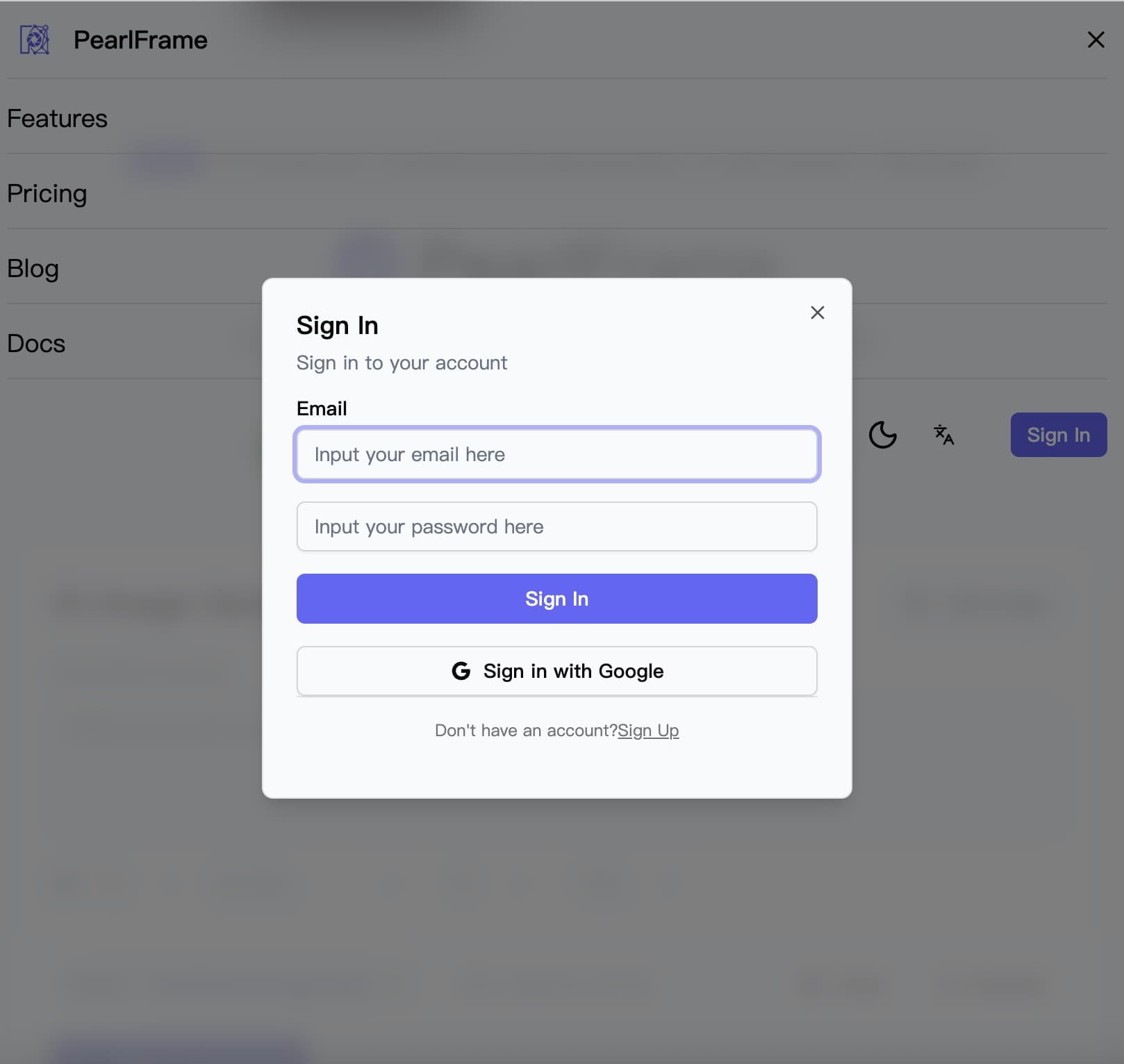 Sign up and get credits